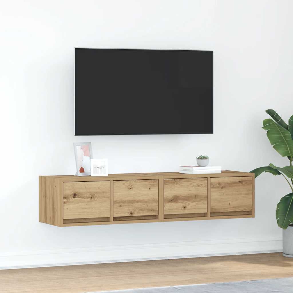 Tv-meubelen 2 st 60x31x25,5 cm bewerkt hout artisanaal eiken is nu te koop bij PeponiXL, paradijselijk wonen!