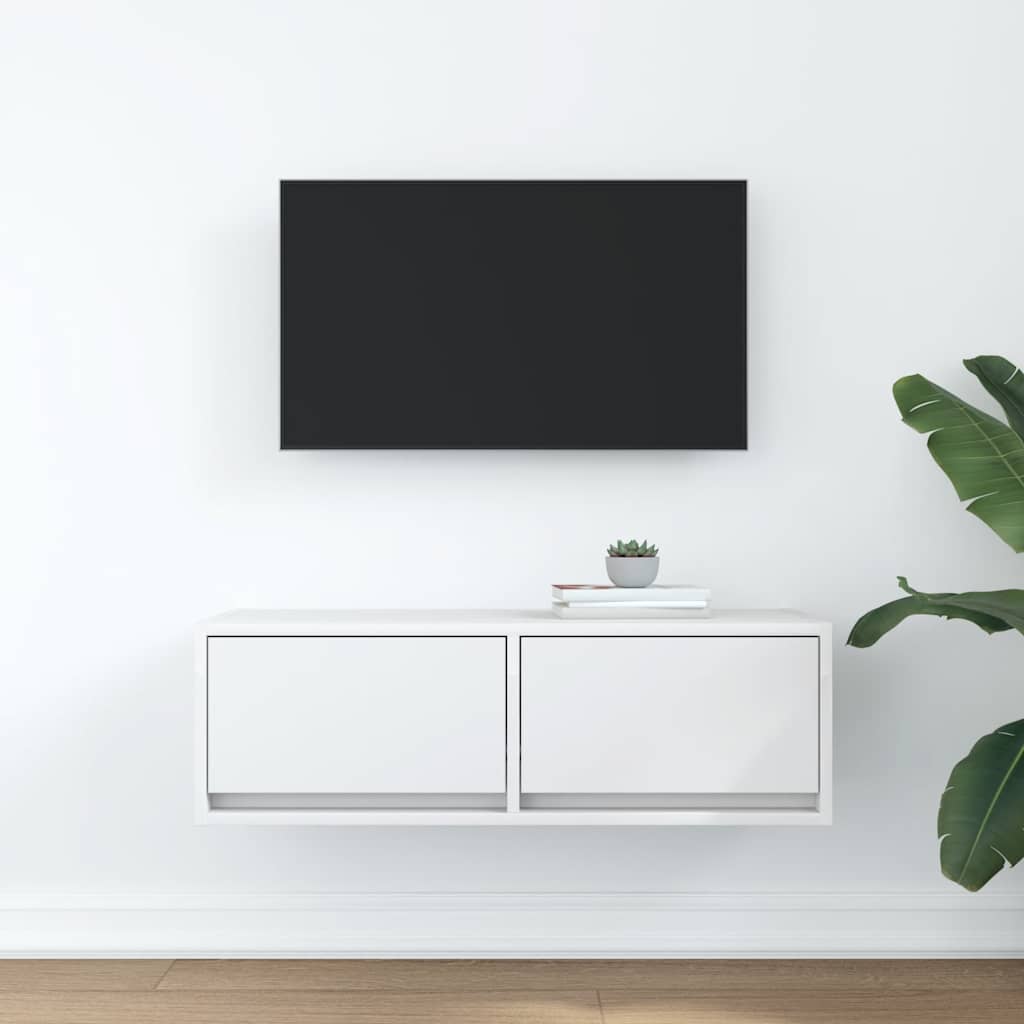 TV-meubel 80x31x25,5 cm bewerkt hout wit is nu te koop bij PeponiXL, paradijselijk wonen!