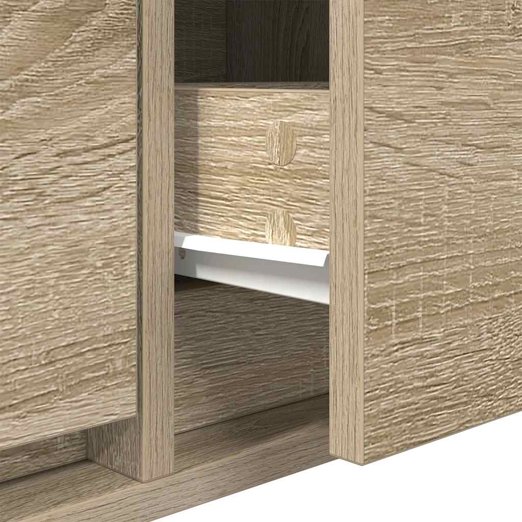 Tv-meubel 80x31x25,5 cm bewerkt hout sonoma eikenkleurig is nu te koop bij PeponiXL, paradijselijk wonen!