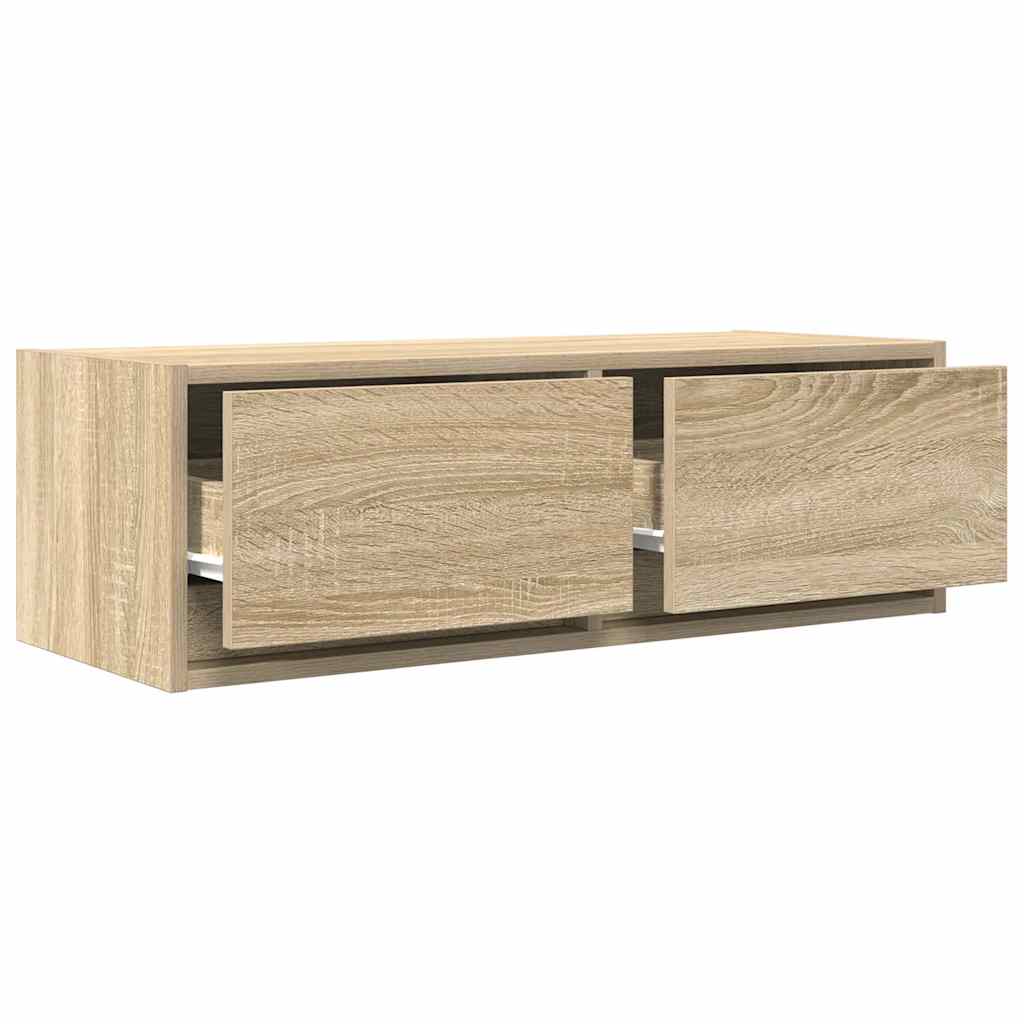 Tv-meubel 80x31x25,5 cm bewerkt hout sonoma eikenkleurig is nu te koop bij PeponiXL, paradijselijk wonen!