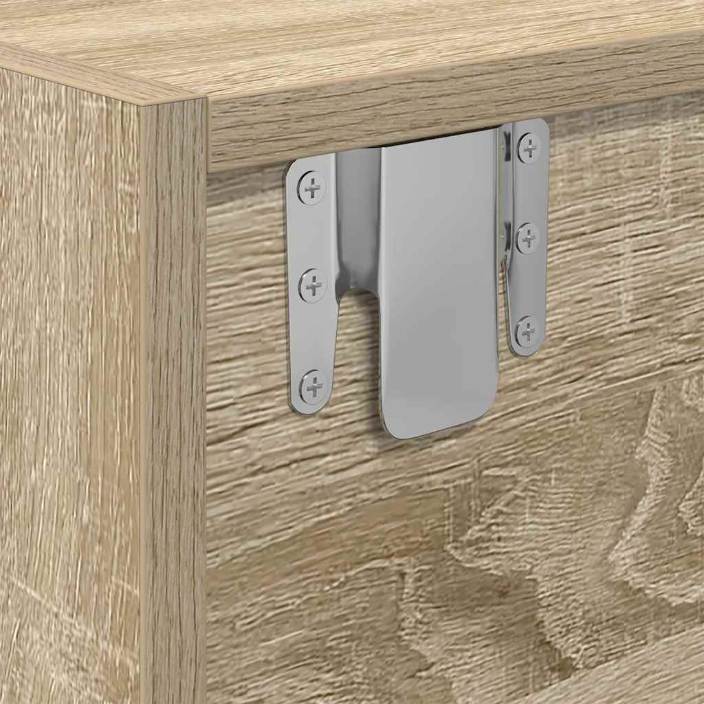 Tv-meubel 80x31x25,5 cm bewerkt hout sonoma eikenkleurig is nu te koop bij PeponiXL, paradijselijk wonen!