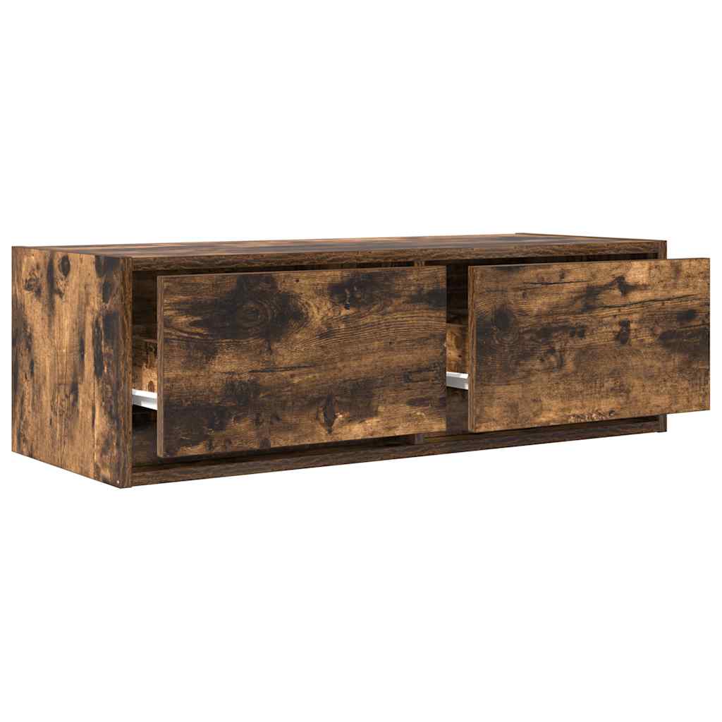 Tv-meubel 80x31x25,5 cm bewerkt hout gerookt eikenkleurig is nu te koop bij PeponiXL, paradijselijk wonen!