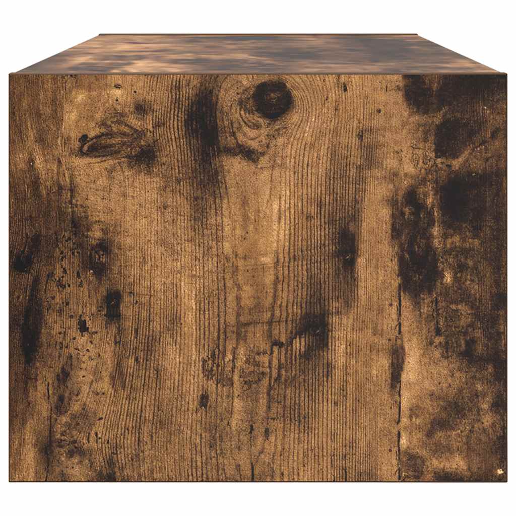 Tv-meubel 80x31x25,5 cm bewerkt hout gerookt eikenkleurig is nu te koop bij PeponiXL, paradijselijk wonen!