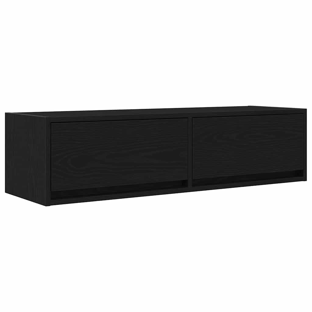 TV-kast met lade Zwart eiken 100 x 31 x 25,5 cm Bewerkt hout is nu te koop bij PeponiXL, paradijselijk wonen!