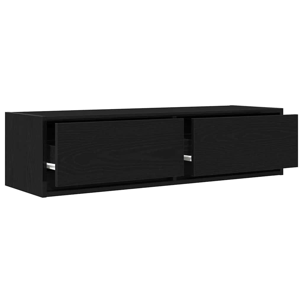 TV-kast met lade Zwart eiken 100 x 31 x 25,5 cm Bewerkt hout is nu te koop bij PeponiXL, paradijselijk wonen!