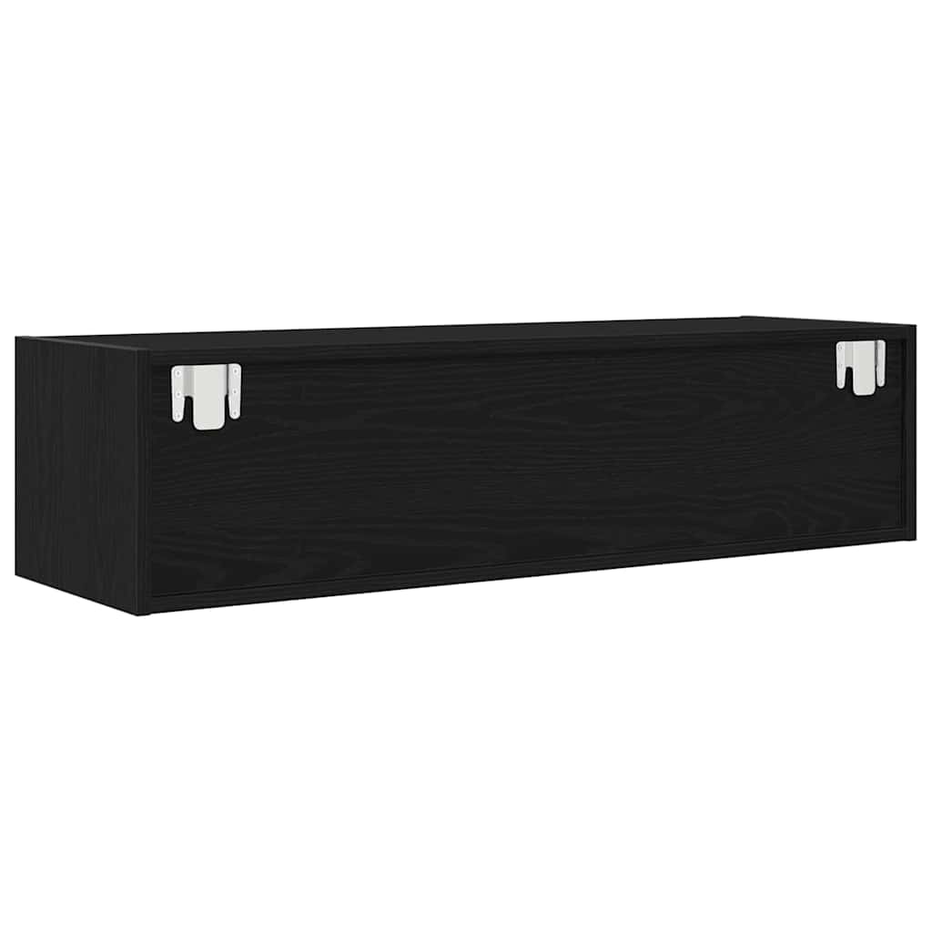 TV-kast met lade Zwart eiken 100 x 31 x 25,5 cm Bewerkt hout is nu te koop bij PeponiXL, paradijselijk wonen!