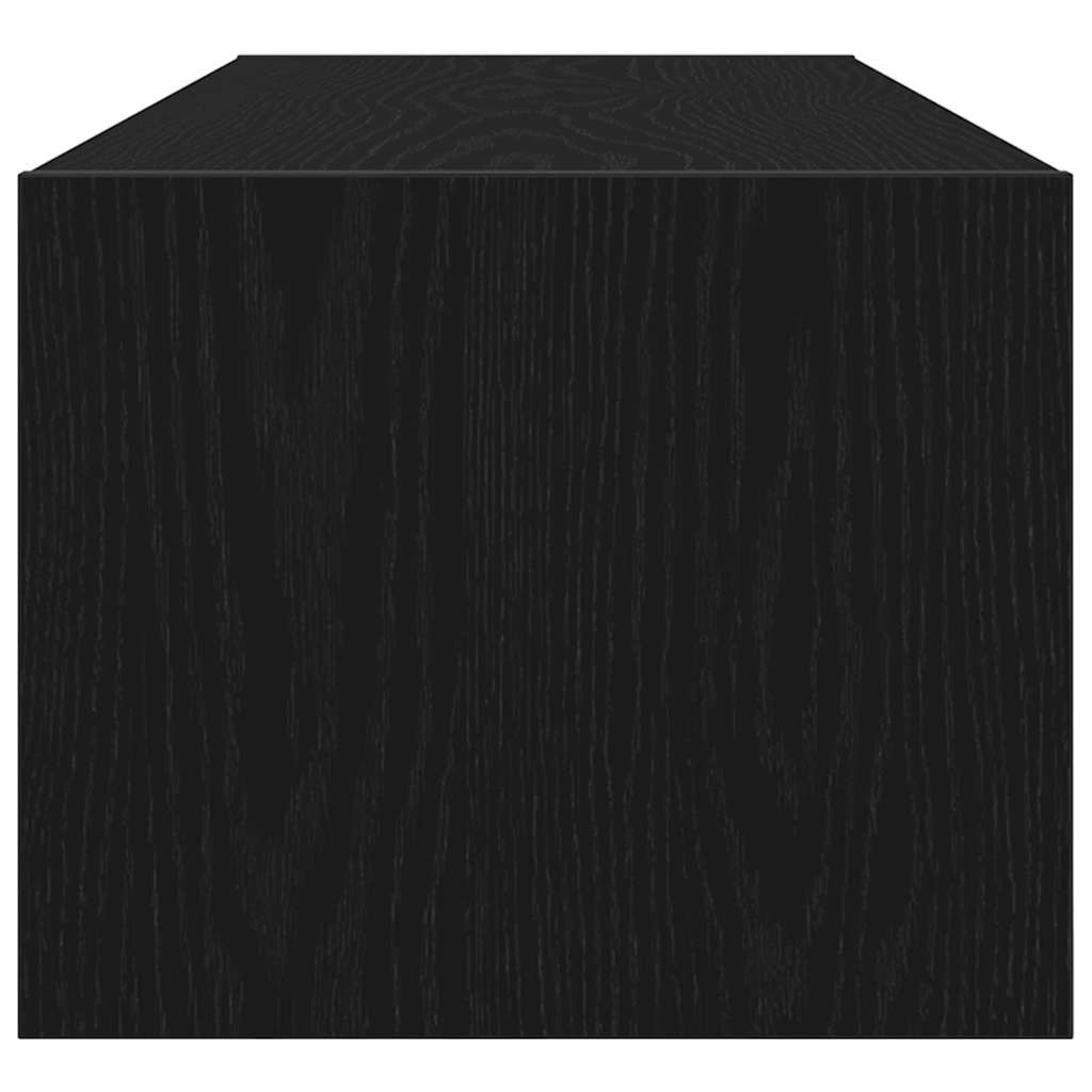 TV-kast met lade Zwart eiken 100 x 31 x 25,5 cm Bewerkt hout is nu te koop bij PeponiXL, paradijselijk wonen!