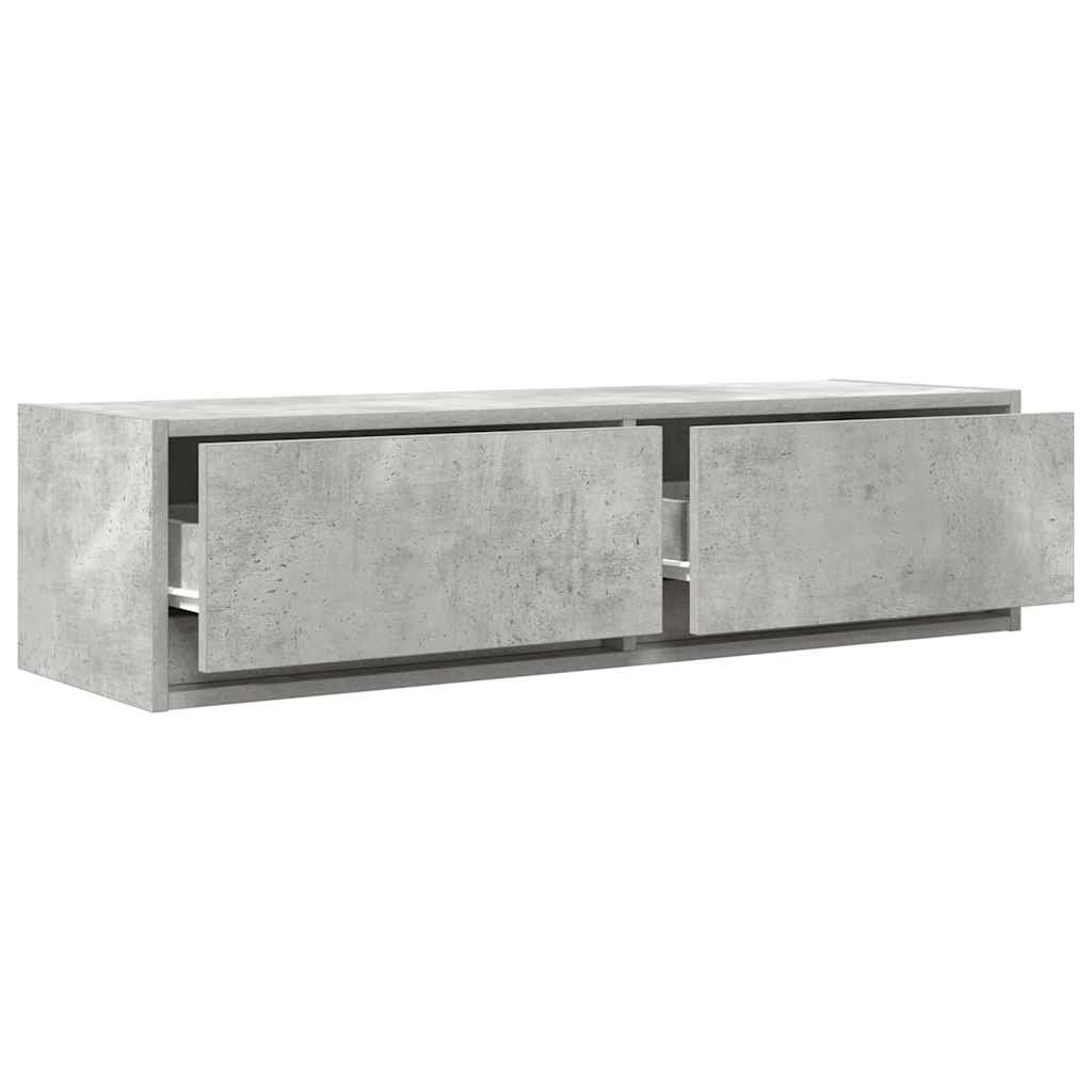 TV-kast met lade Betongrijs 100 x 31 x 25,5 cm Bewerkt hout is nu te koop bij PeponiXL, paradijselijk wonen!