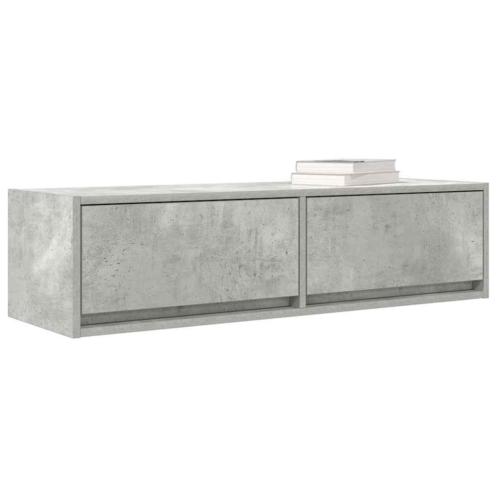 TV-kast met lade Betongrijs 100 x 31 x 25,5 cm Bewerkt hout is nu te koop bij PeponiXL, paradijselijk wonen!