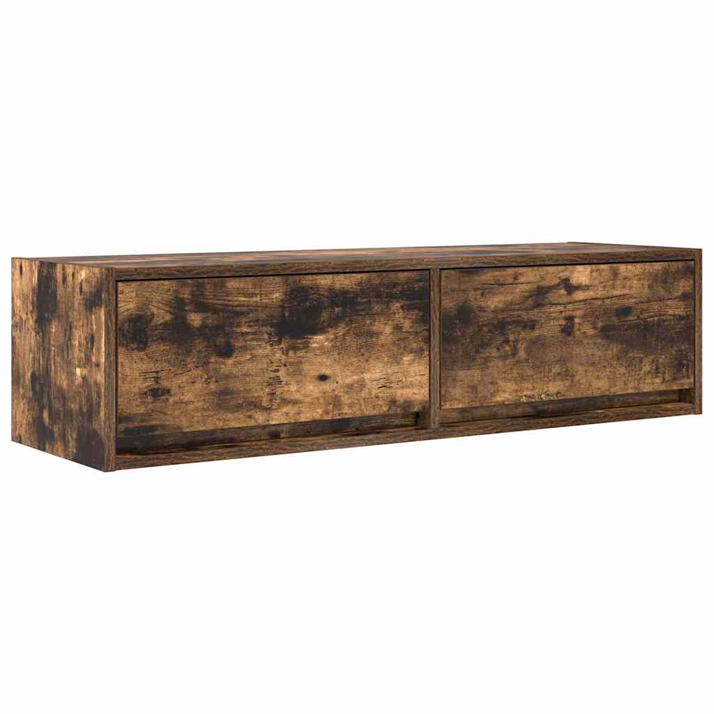 TV-kast met lade Gerookt eiken 100 x 31 x 25,5 cm Bewerkt hout is nu te koop bij PeponiXL, paradijselijk wonen!