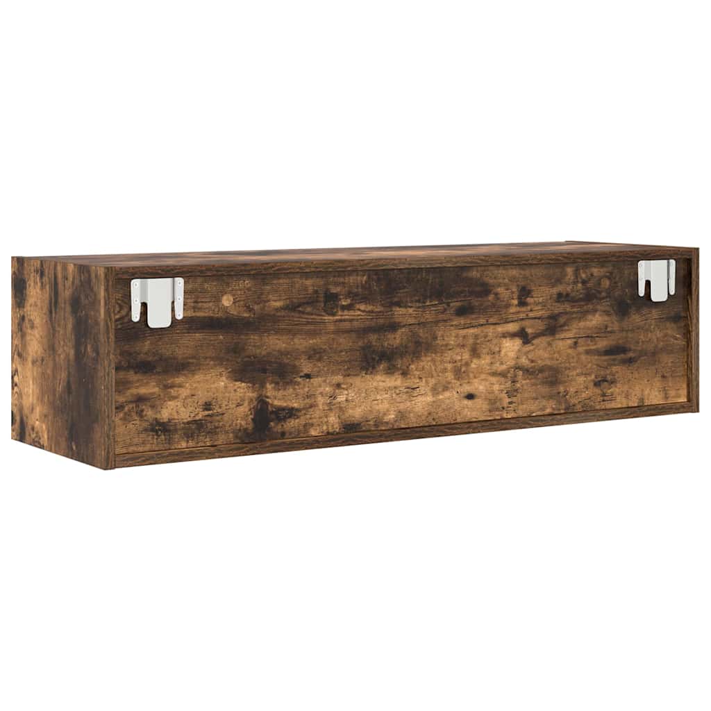 TV-kast met lade Gerookt eiken 100 x 31 x 25,5 cm Bewerkt hout is nu te koop bij PeponiXL, paradijselijk wonen!