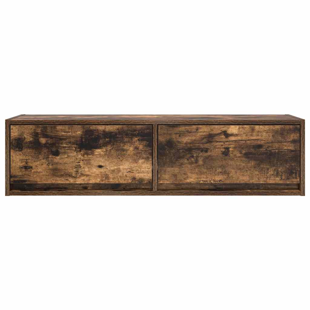TV-kast met lade Gerookt eiken 100 x 31 x 25,5 cm Bewerkt hout is nu te koop bij PeponiXL, paradijselijk wonen!