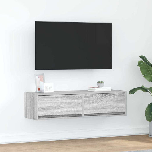 TV-kast met lade Grijs sonoma 100 x 31 x 25,5 cm Bewerkt hout is nu te koop bij PeponiXL, paradijselijk wonen!