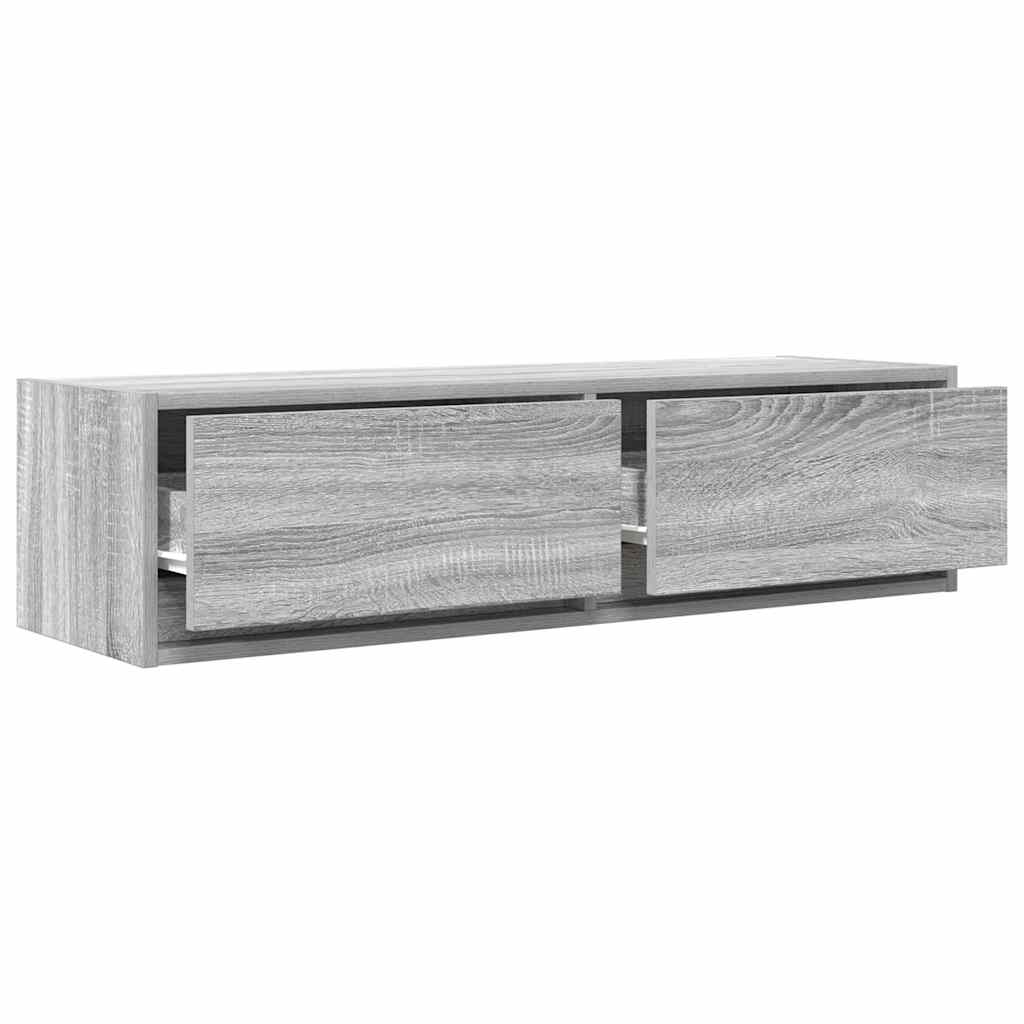 TV-kast met lade Grijs sonoma 100 x 31 x 25,5 cm Bewerkt hout is nu te koop bij PeponiXL, paradijselijk wonen!