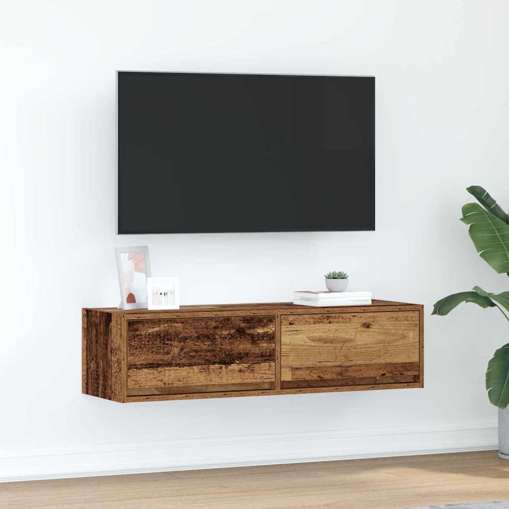 TV-kast met lade Oud hout 100 x 31 x 25,5 cm Bewerkt hout is nu te koop bij PeponiXL, paradijselijk wonen!