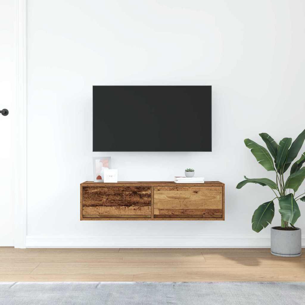 TV-kast met lade Oud hout 100 x 31 x 25,5 cm Bewerkt hout is nu te koop bij PeponiXL, paradijselijk wonen!