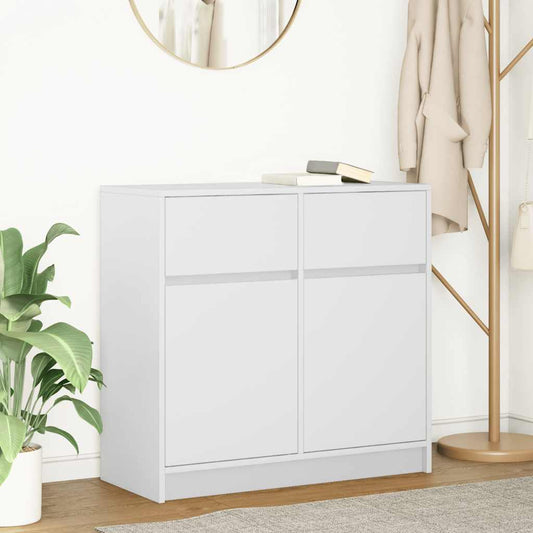 Dressoir met lade 80x34x76 cm spaanplaat wit is nu te koop bij PeponiXL, paradijselijk wonen!