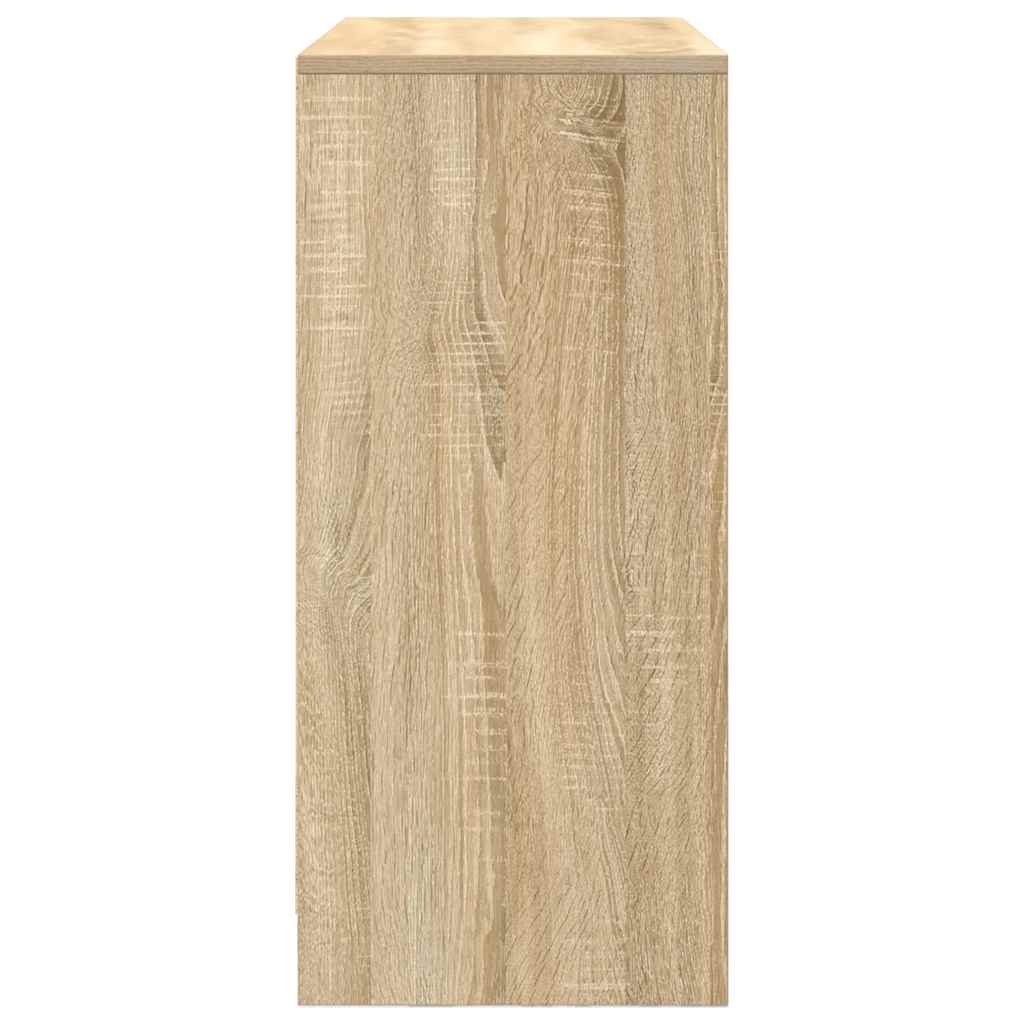 Dressoir met lade 80x34x76 cm spaanplaat sonoma eikenkleurig is nu te koop bij PeponiXL, paradijselijk wonen!