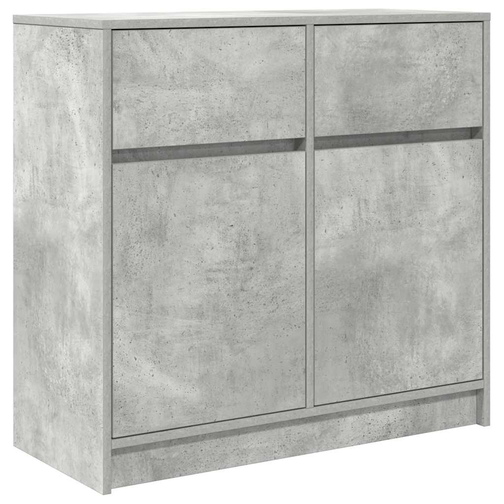 Dressoir met lade 80x34x76 cm spaanplaat betongrijs is nu te koop bij PeponiXL, paradijselijk wonen!