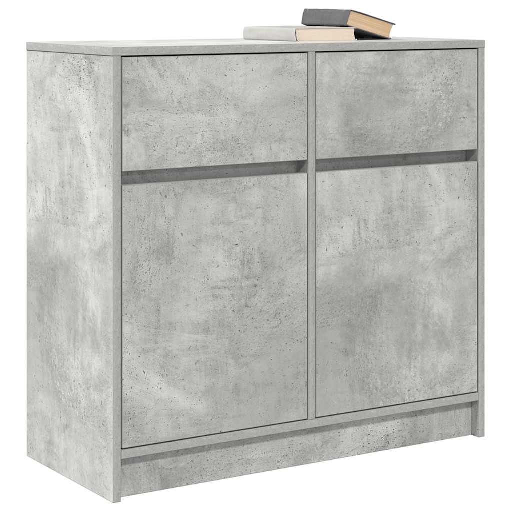 Dressoir met lade 80x34x76 cm spaanplaat betongrijs is nu te koop bij PeponiXL, paradijselijk wonen!