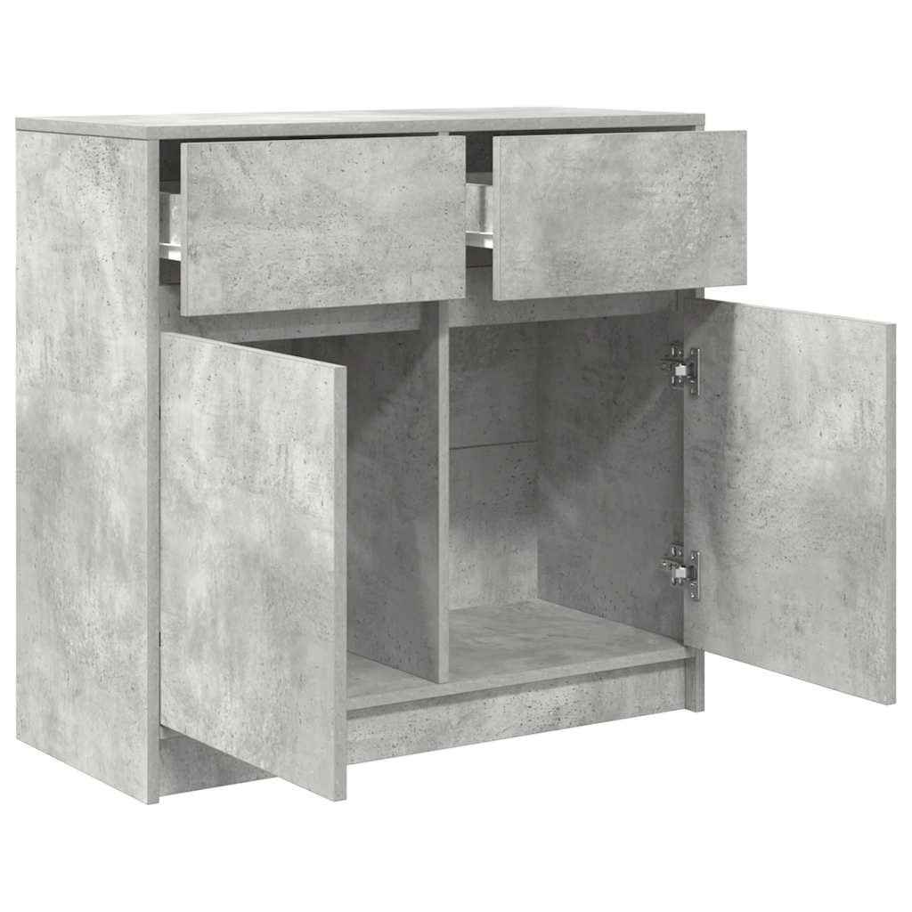 Dressoir met lade 80x34x76 cm spaanplaat betongrijs is nu te koop bij PeponiXL, paradijselijk wonen!