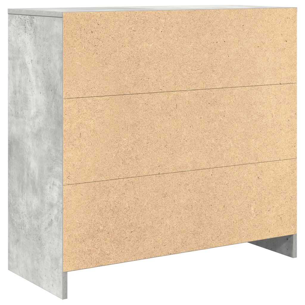 Dressoir met lade 80x34x76 cm spaanplaat betongrijs is nu te koop bij PeponiXL, paradijselijk wonen!
