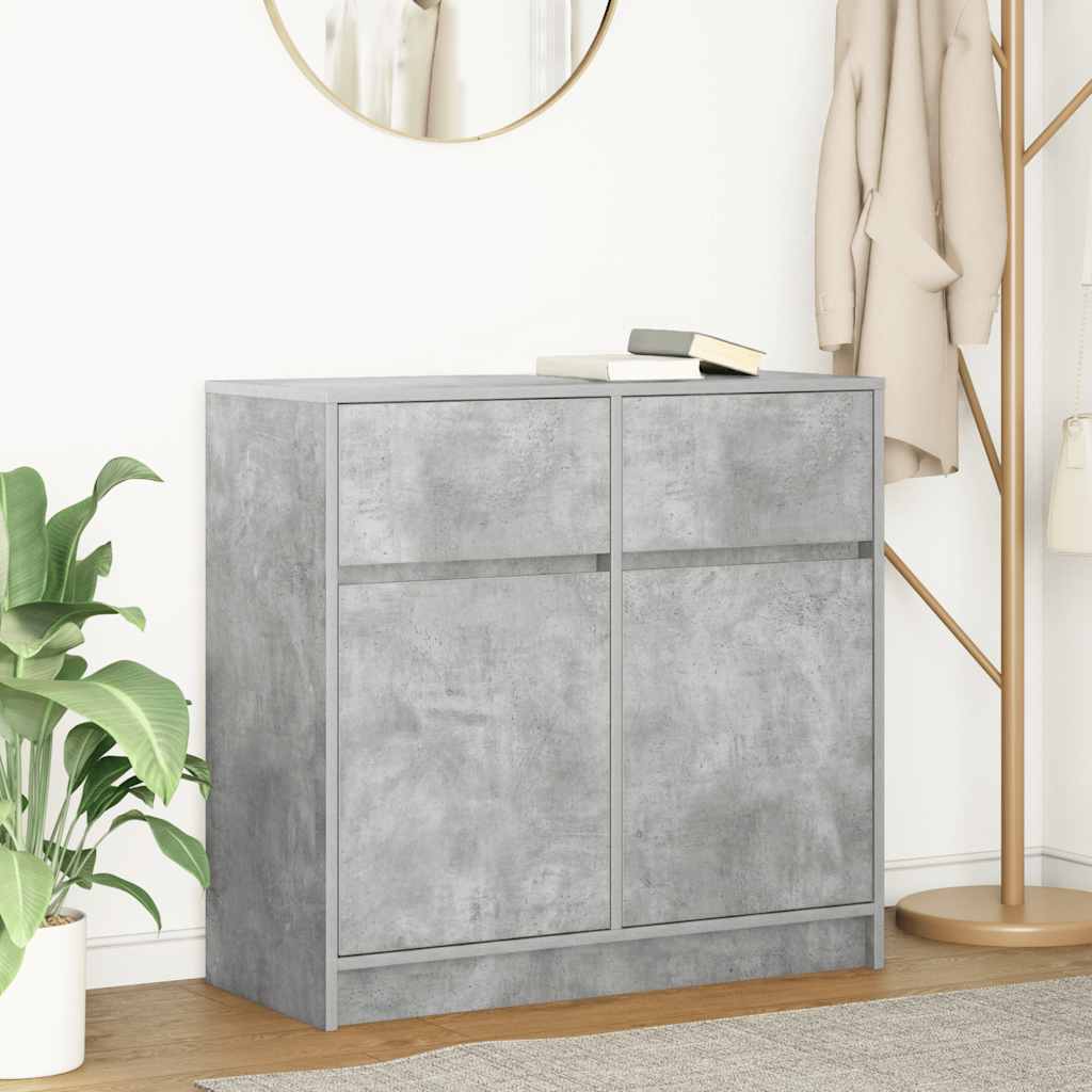 Dressoir met lade 80x34x76 cm spaanplaat betongrijs is nu te koop bij PeponiXL, paradijselijk wonen!