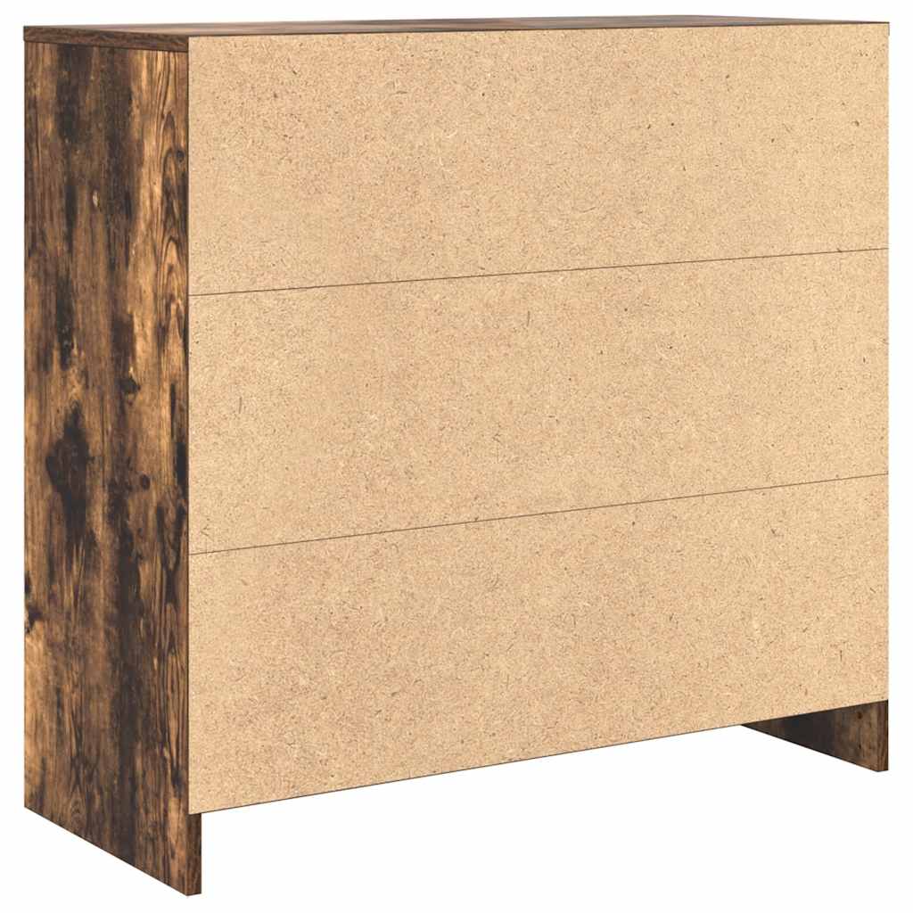 Dressoir met lade 80x34x76 cm spaanplaat gerookt eikenkleurig is nu te koop bij PeponiXL, paradijselijk wonen!
