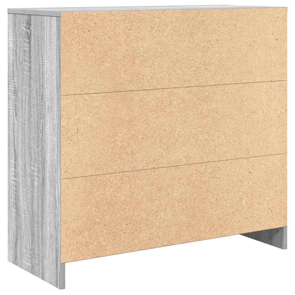 Dressoir met lade 80x34x76 cm spaanplaat grijs sonoma is nu te koop bij PeponiXL, paradijselijk wonen!