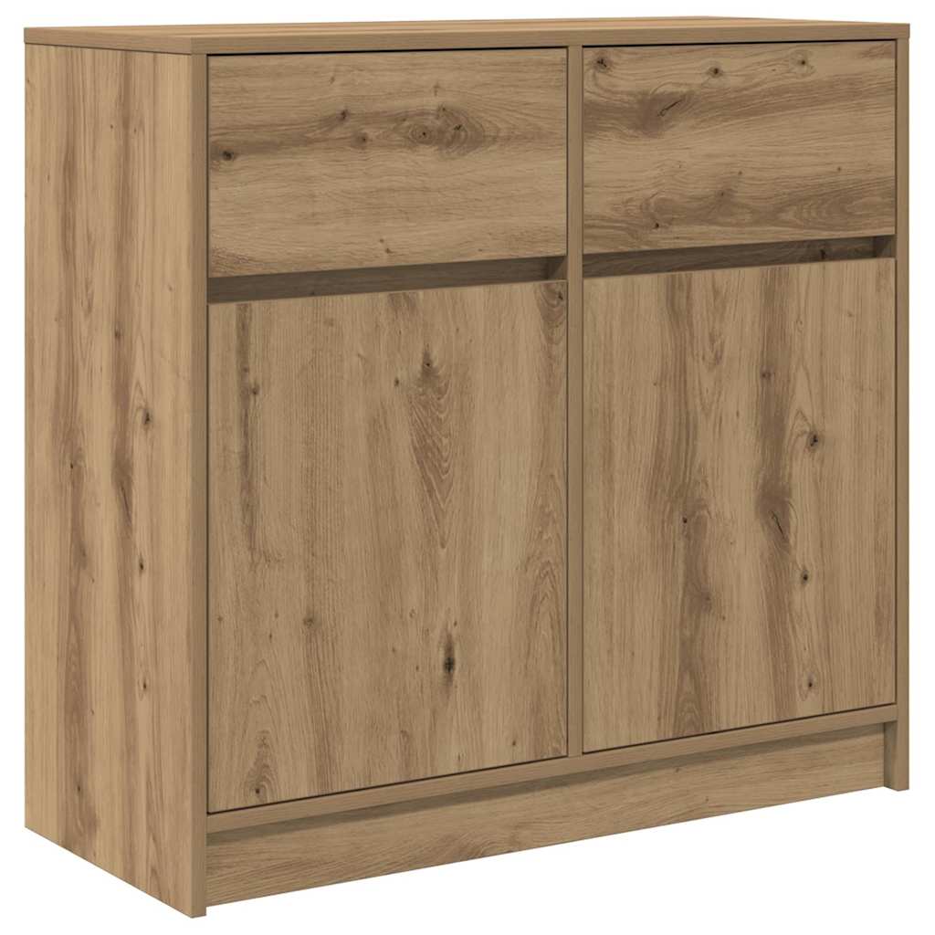 Dressoir lade 80x34x76 cm spaanplaat artisanaal eikenkleurig is nu te koop bij PeponiXL, paradijselijk wonen!