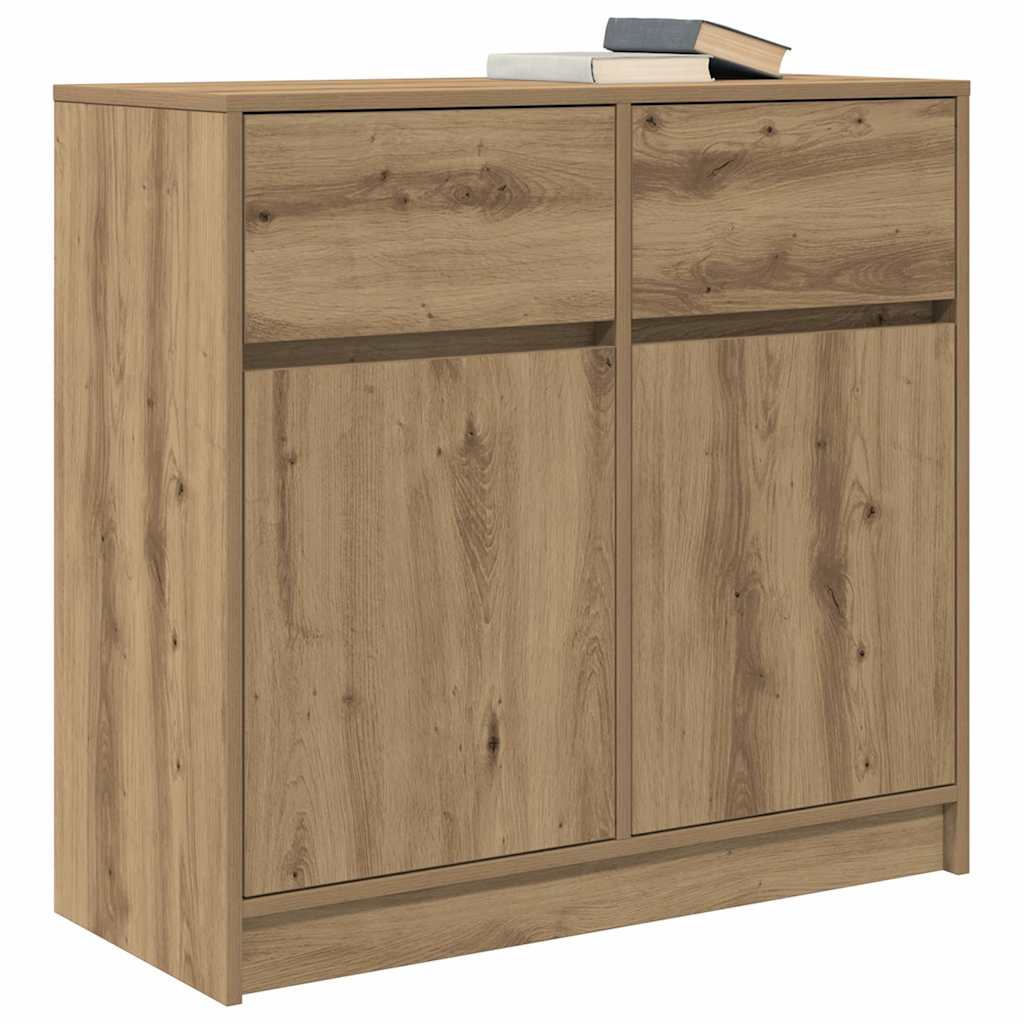 Dressoir lade 80x34x76 cm spaanplaat artisanaal eikenkleurig is nu te koop bij PeponiXL, paradijselijk wonen!