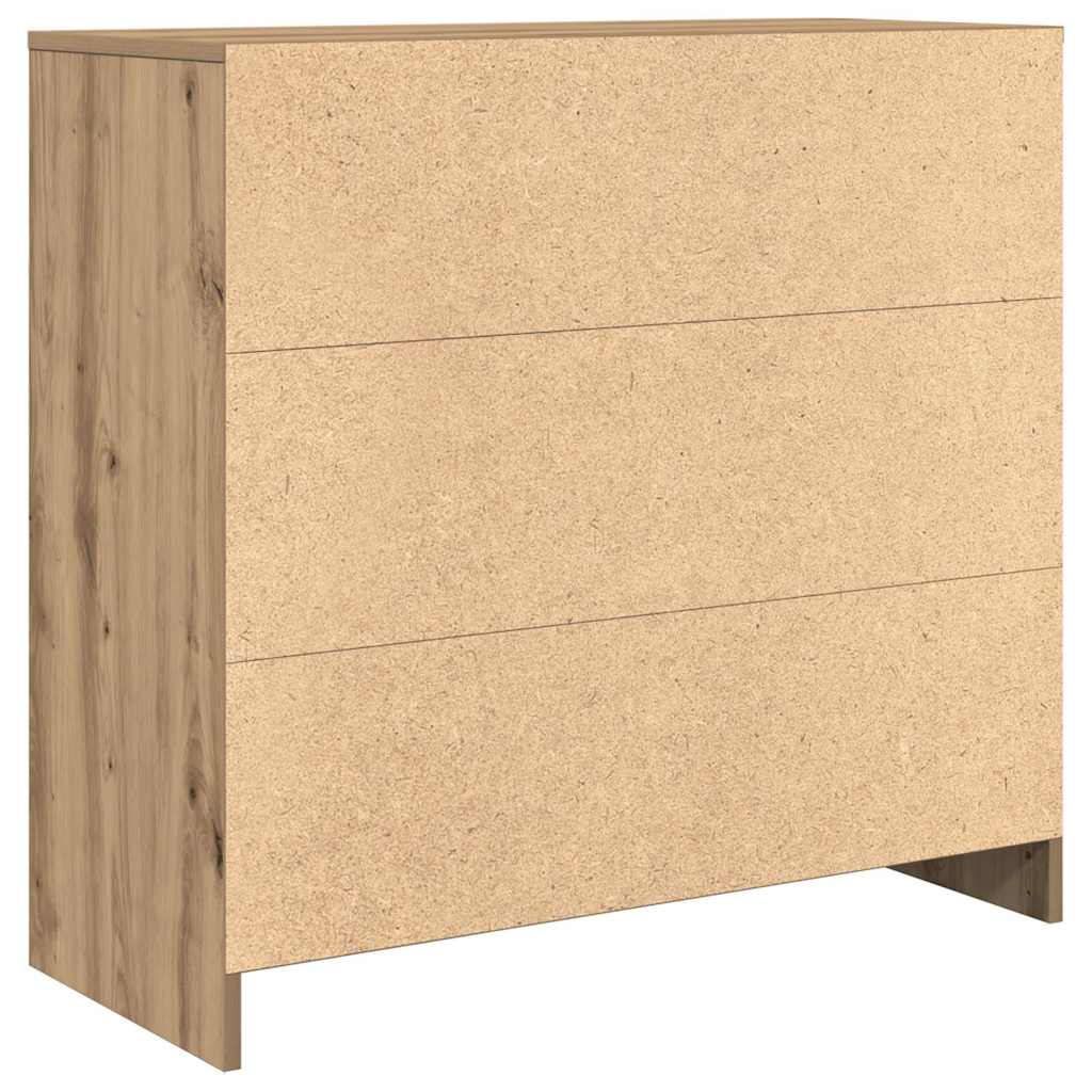 Dressoir lade 80x34x76 cm spaanplaat artisanaal eikenkleurig is nu te koop bij PeponiXL, paradijselijk wonen!