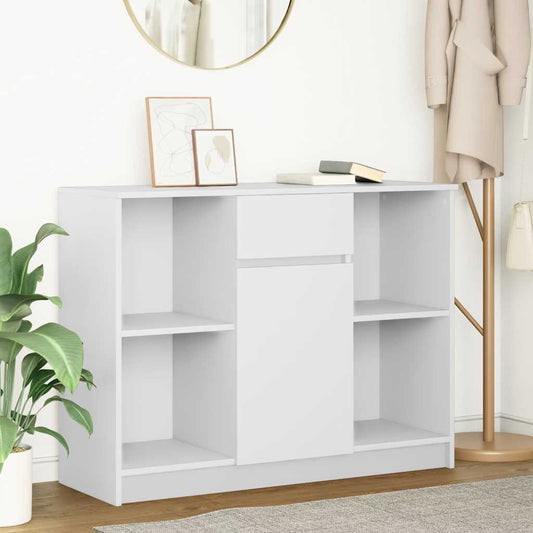 Dressoir met lade 101x35x76 cm spaanplaat wit is nu te koop bij PeponiXL, paradijselijk wonen!