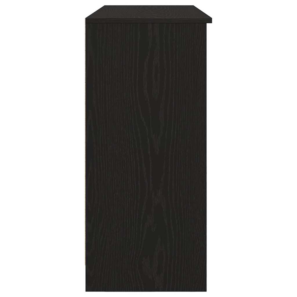 Dressoir met lade 101x35x76 cm spaanplaat zwart eikenkleurig is nu te koop bij PeponiXL, paradijselijk wonen!