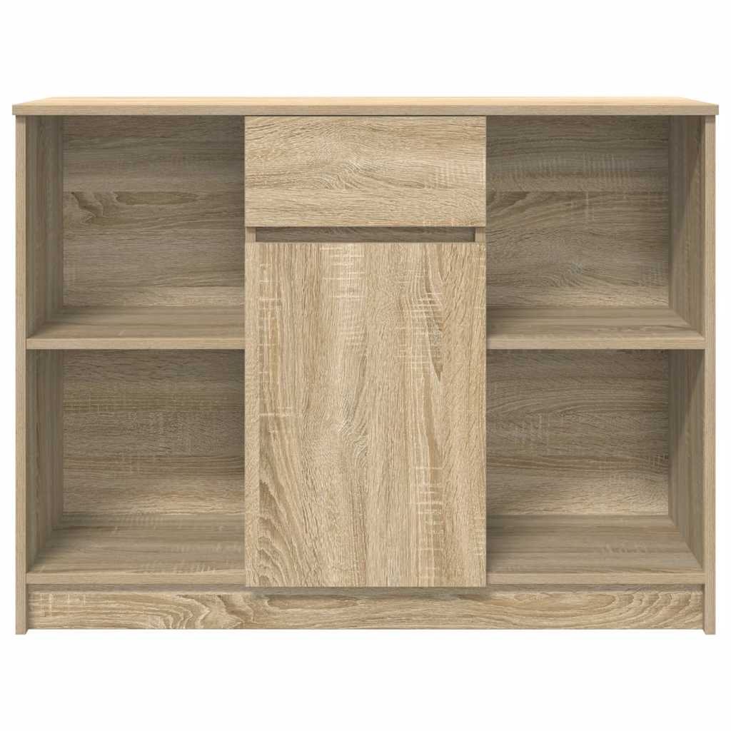 Dressoir met lade 101x35x76 cm spaanplaat sonoma eikenkleurig is nu te koop bij PeponiXL, paradijselijk wonen!