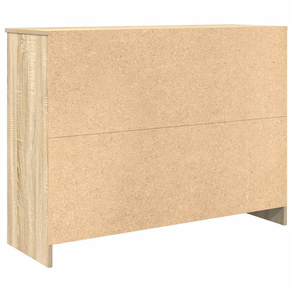 Dressoir met lade 101x35x76 cm spaanplaat sonoma eikenkleurig is nu te koop bij PeponiXL, paradijselijk wonen!