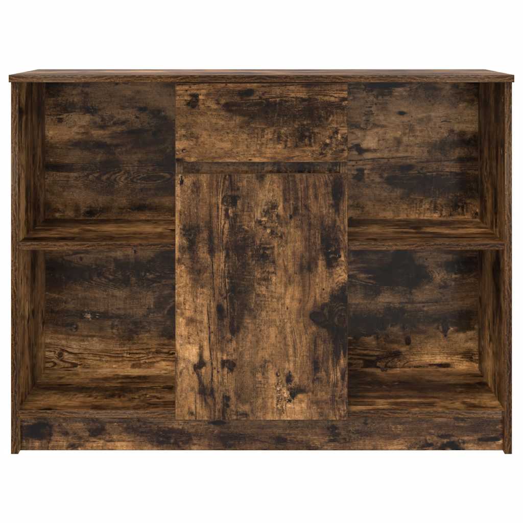 Dressoir met lade 101x35x76 cm spaanplaat gerookt eikenkleurig is nu te koop bij PeponiXL, paradijselijk wonen!