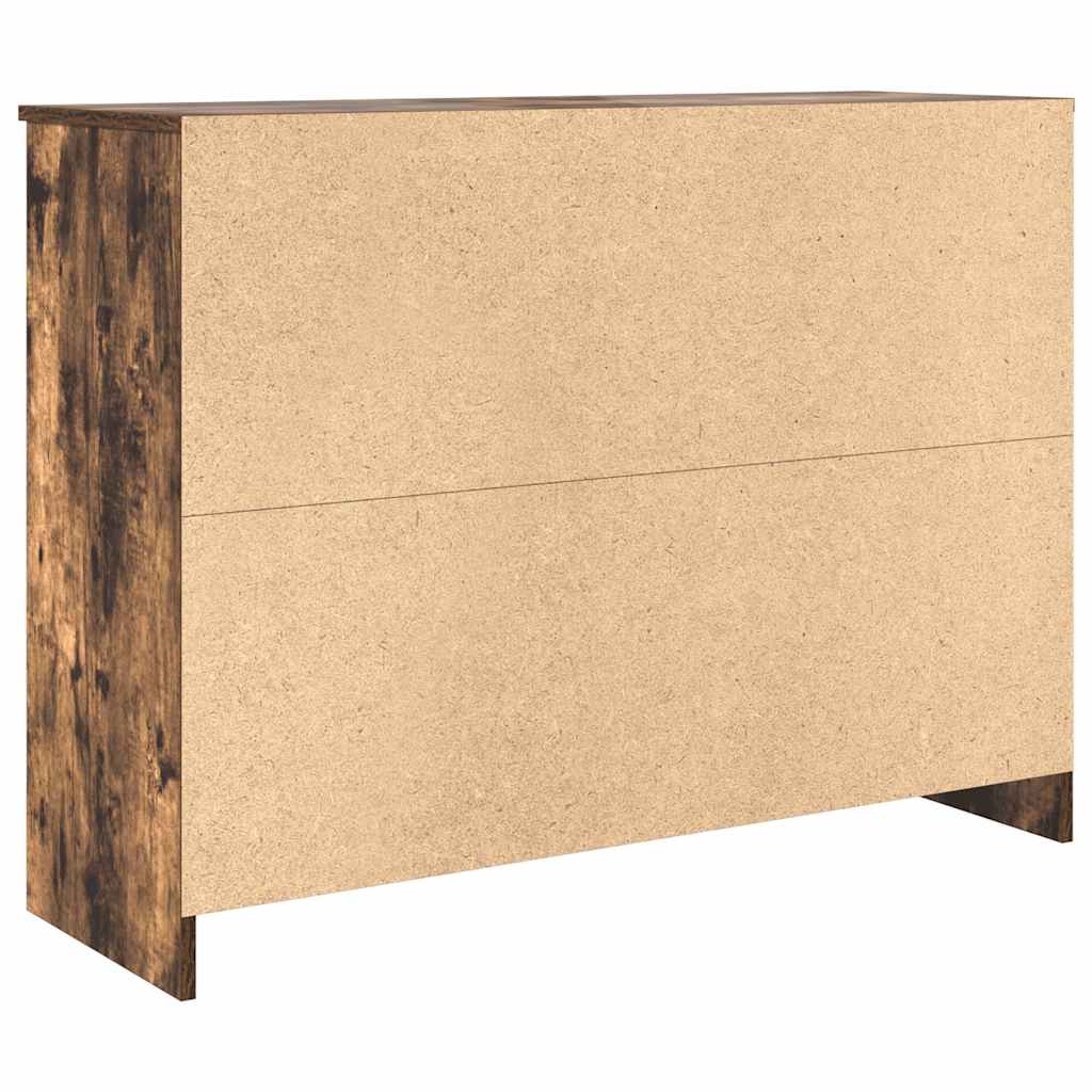 Dressoir met lade 101x35x76 cm spaanplaat gerookt eikenkleurig is nu te koop bij PeponiXL, paradijselijk wonen!