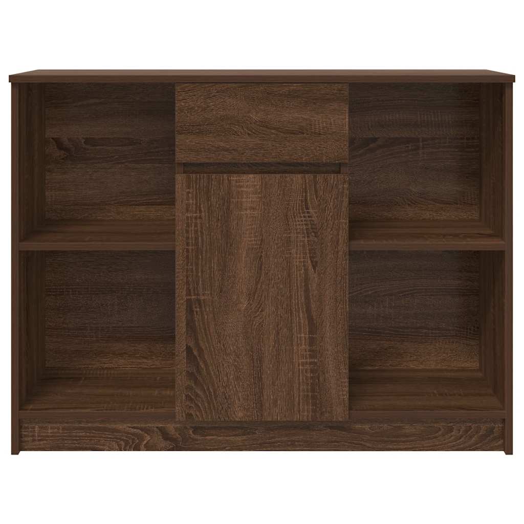 Dressoir met lade 101x35x76 cm spaanplaat bruin eikenkleurig is nu te koop bij PeponiXL, paradijselijk wonen!