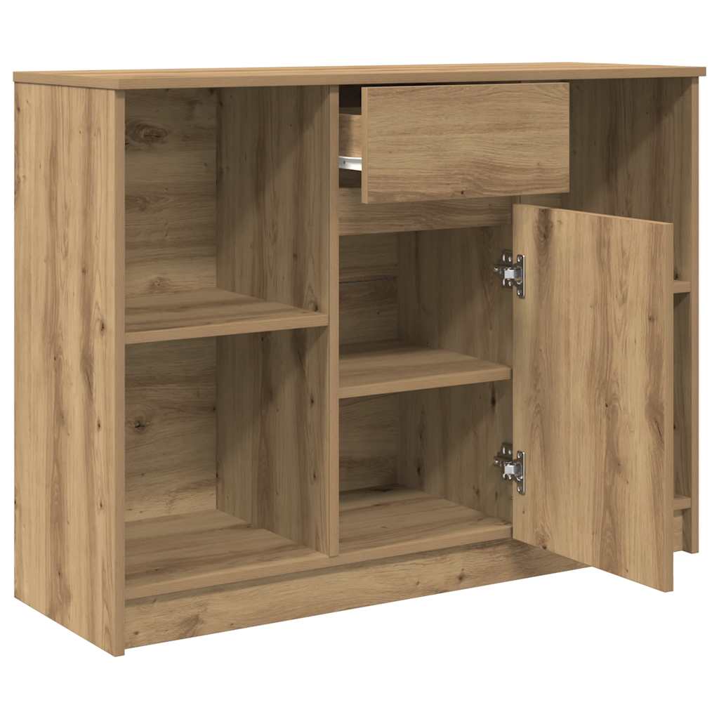 Dressoir lade 101x35x76 cm spaanplaat artisanaal eikenkleurig is nu te koop bij PeponiXL, paradijselijk wonen!