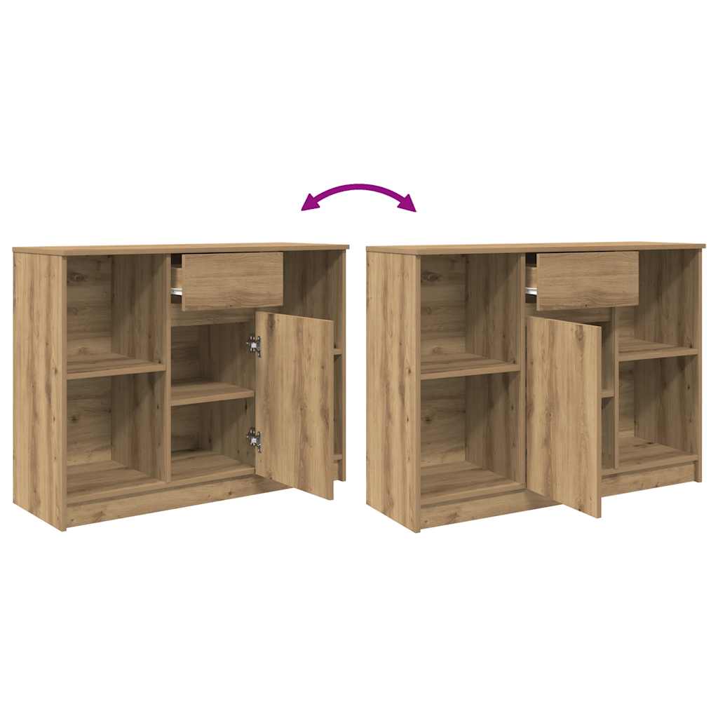 Dressoir lade 101x35x76 cm spaanplaat artisanaal eikenkleurig is nu te koop bij PeponiXL, paradijselijk wonen!