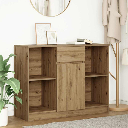 Dressoir lade 101x35x76 cm spaanplaat artisanaal eikenkleurig is nu te koop bij PeponiXL, paradijselijk wonen!