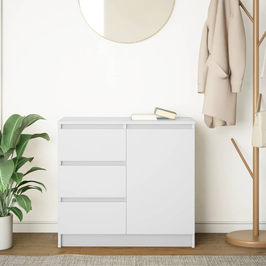 Dressoir met lade 71x35x65 cm spaanplaat wit is nu te koop bij PeponiXL, paradijselijk wonen!