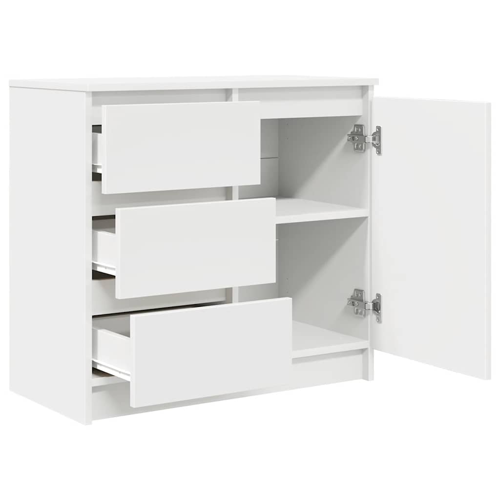 Dressoir met lade 71x35x65 cm spaanplaat wit is nu te koop bij PeponiXL, paradijselijk wonen!