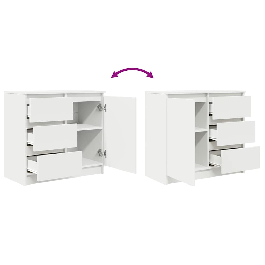 Dressoir met lade 71x35x65 cm spaanplaat wit is nu te koop bij PeponiXL, paradijselijk wonen!