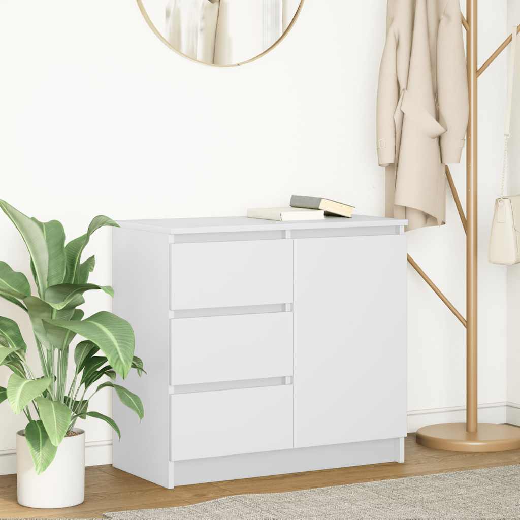 Dressoir met lade 71x35x65 cm spaanplaat wit is nu te koop bij PeponiXL, paradijselijk wonen!