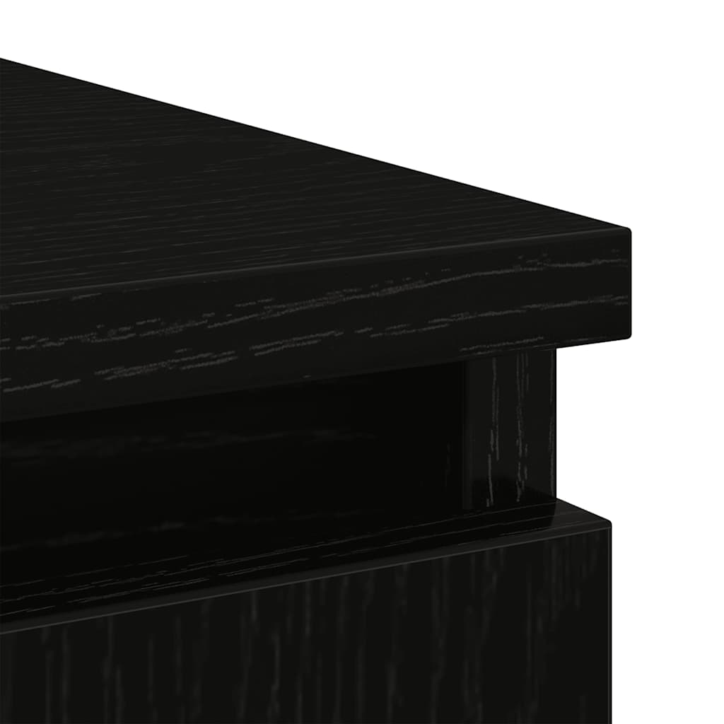 Dressoir met lade 71x35x65 cm spaanplaat zwart eikenkleurig is nu te koop bij PeponiXL, paradijselijk wonen!