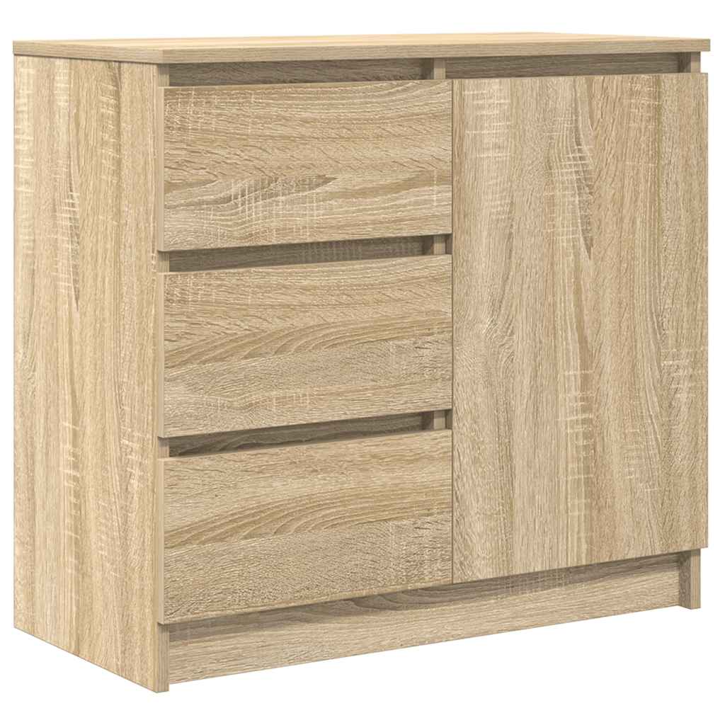 Dressoir met lade 71x35x65 cm spaanplaat sonoma eikenkleurig is nu te koop bij PeponiXL, paradijselijk wonen!