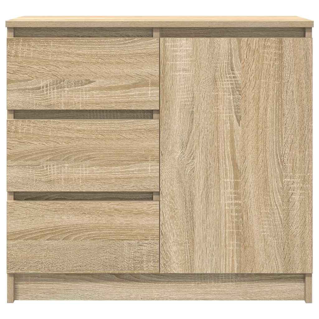 Dressoir met lade 71x35x65 cm spaanplaat sonoma eikenkleurig is nu te koop bij PeponiXL, paradijselijk wonen!