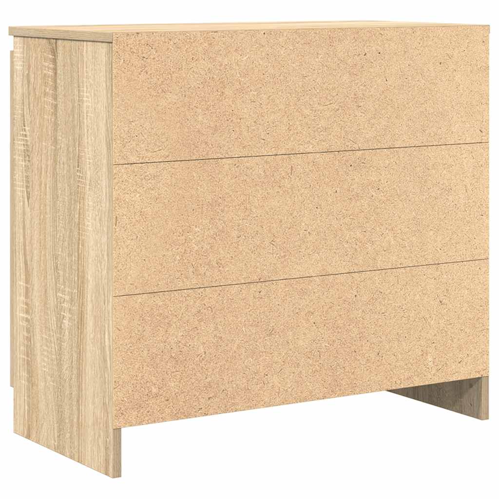 Dressoir met lade 71x35x65 cm spaanplaat sonoma eikenkleurig is nu te koop bij PeponiXL, paradijselijk wonen!